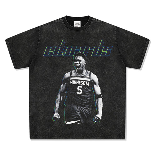 Anthony Edwards vintage graphic tee with Minnesota jersey design — Archive 199x