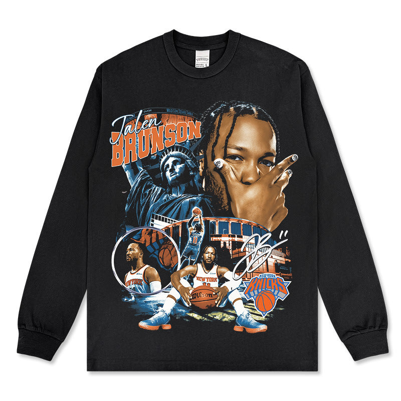 Jalen Brunson Streetwear Graphic Long Sleeve
