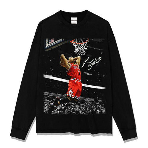 Derrick Rose Jersey Graphic Long Sleeve
