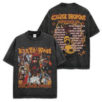 Kanye West College Dropout vintage bootleg graphic tee front — Archive 199X