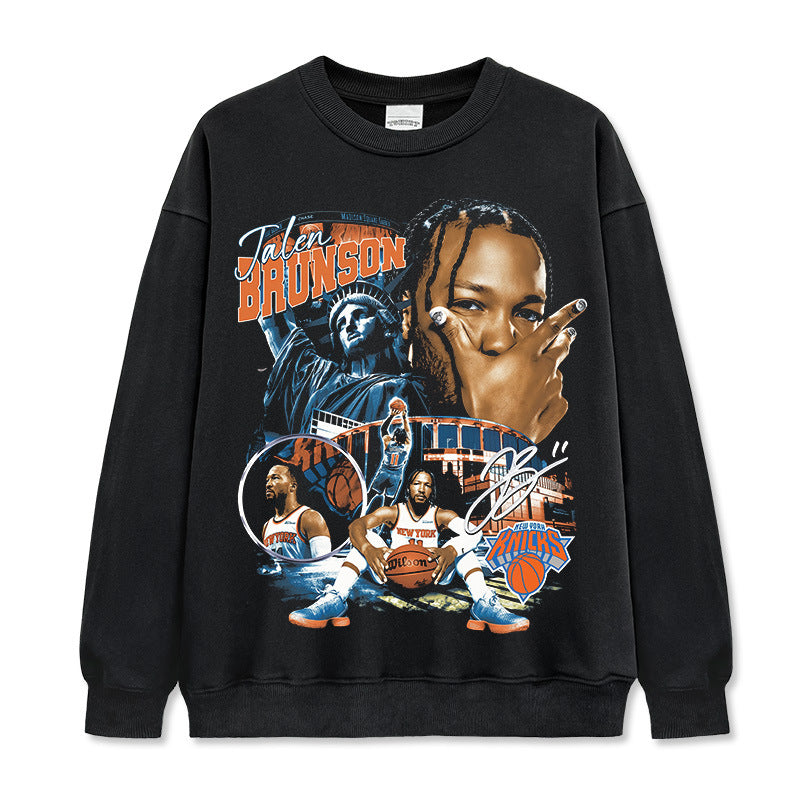 Jalen Brunson Streetwear Graphic Crewneck