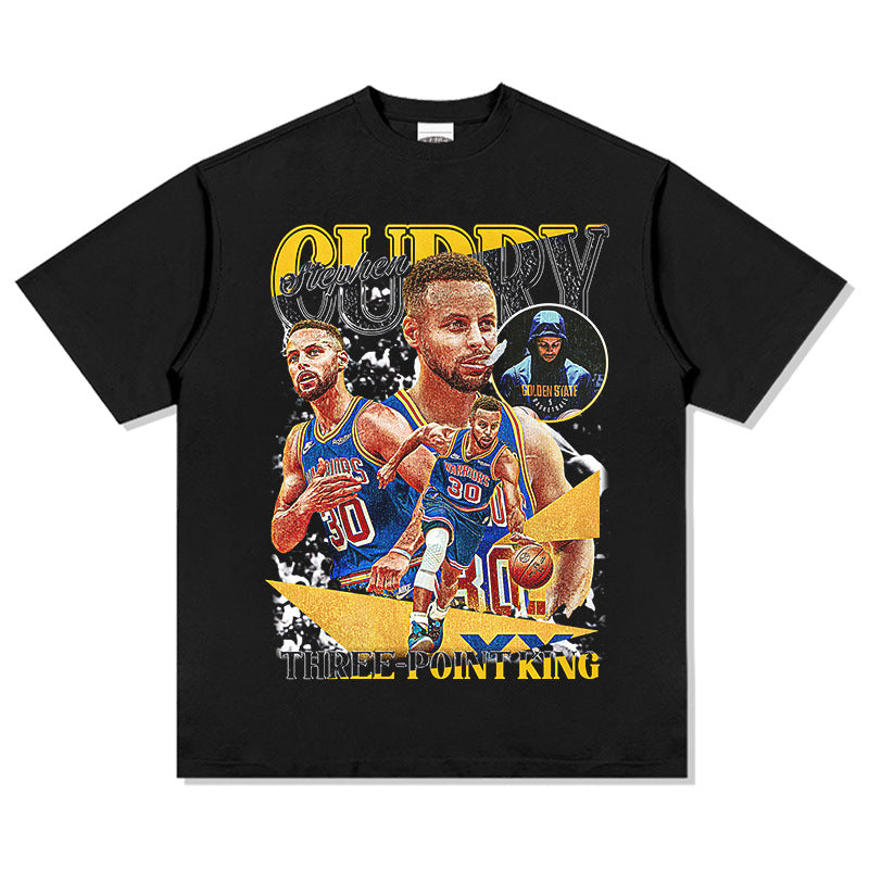 Stephen Curry vintage graphic tee featuring basketball artwork — Archive 199x