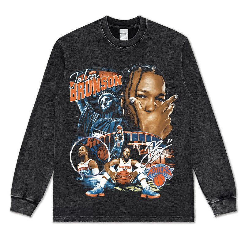 Jalen Brunson Streetwear Graphic Long Sleeve