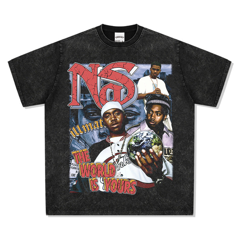 Nas vintage rap t-shirt heavyweight cotton streetwear by Archive 199X