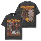 Kanye West College Dropout vintage bootleg graphic tee front — Archive 199X