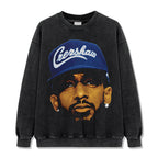 Nipsey vintage crewneck sweatshirt heavyweight streetwear Archive 199X