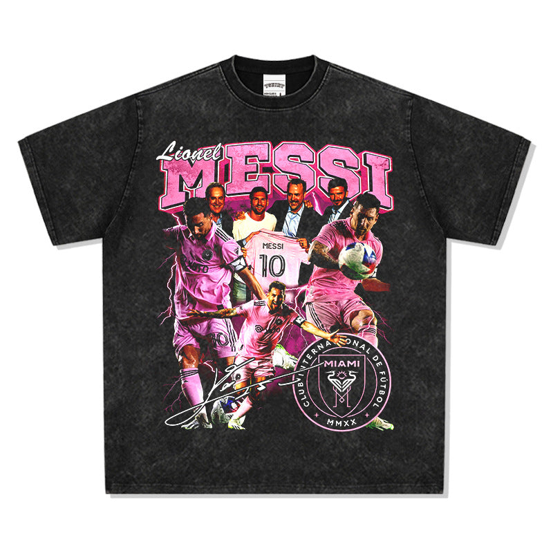 Lionel Messi vintage graphic tee with Inter Miami design — Archive 199x