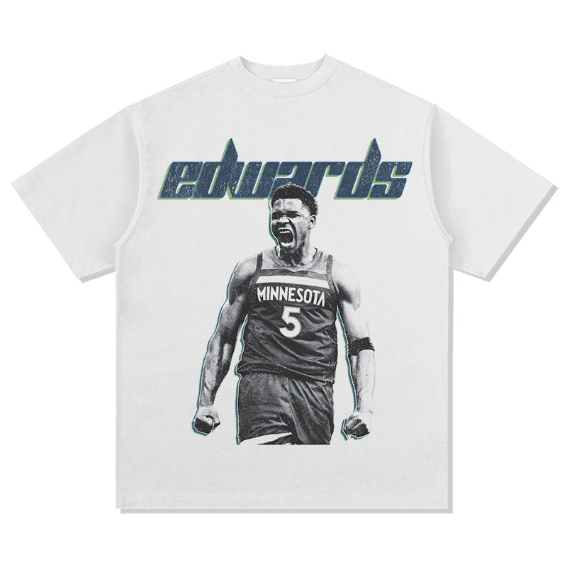 Anthony Edwards vintage graphic tee featuring Minnesota jersey — Archive 199x