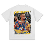 Stephen Curry vintage graphic tee featuring basketball action collage — Archive 199x
